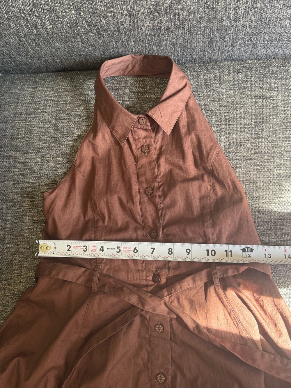 Maggie & Zoe Chocolate Brown Halter Tie-Waist Dress - Picture 7 of 10